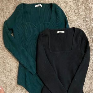 Bundle of 2 Abercrombie & Fitch Sweater Bodysuits L